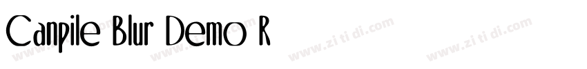 Canpile Blur Demo R字体转换